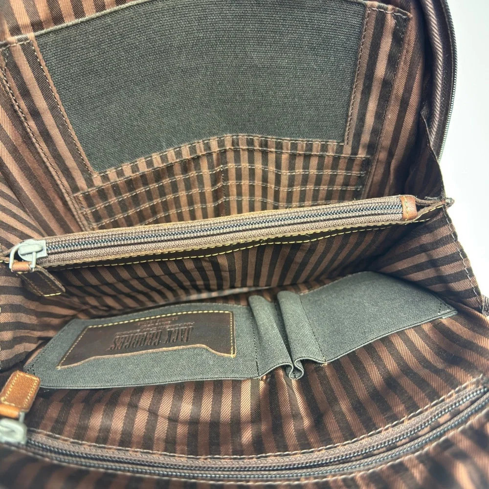 Jack Georges Brown Leather Backpack‎